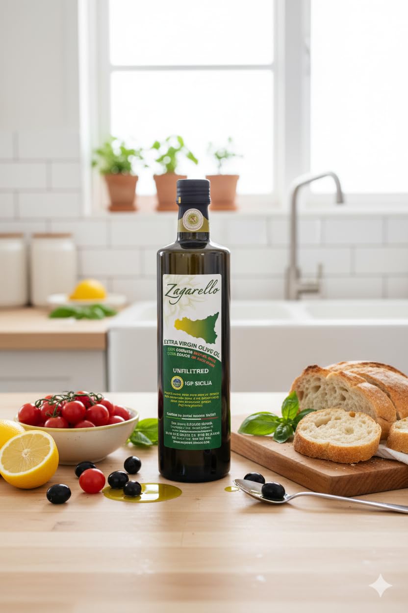 Zagarello 100% Traceable Italian Olive Oil Extra Virgin, Unfiltered, Pure, IGP Certified (2025) EVO-IOOC WINNER 2025 + 2026